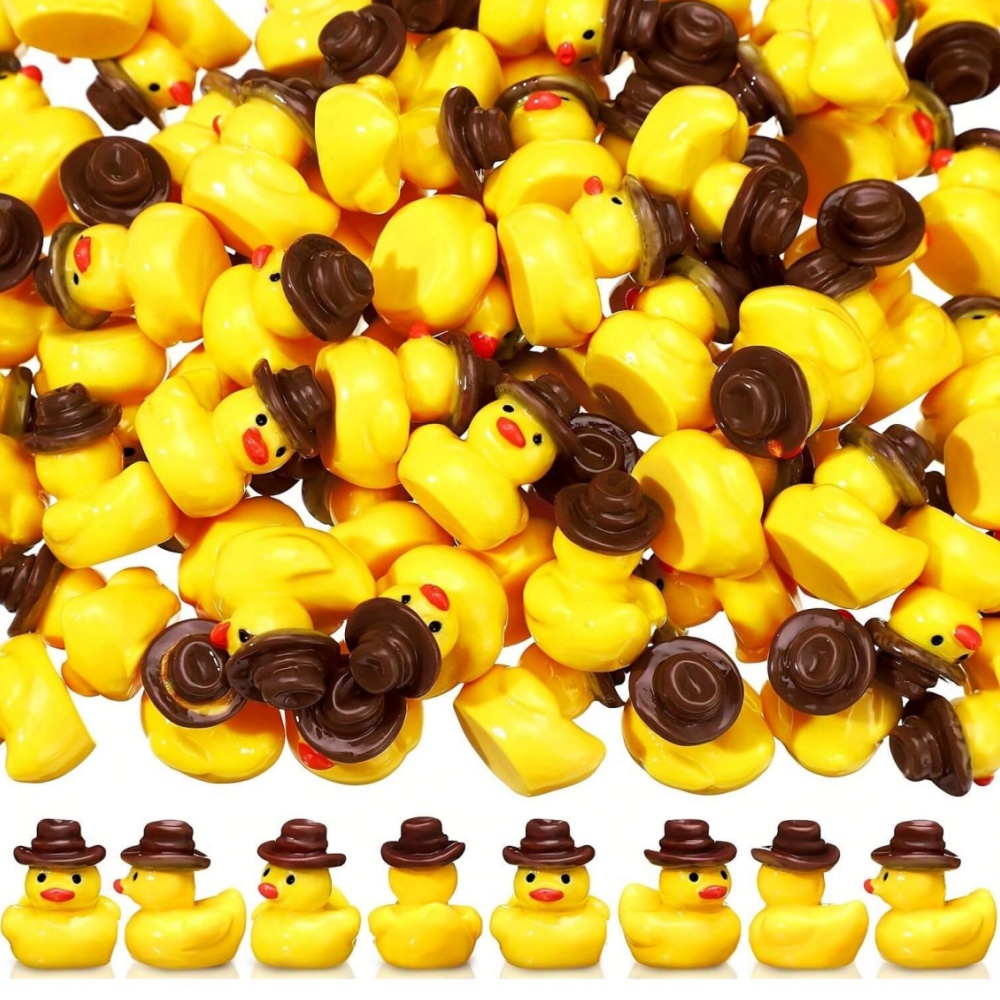 Nutcracker Figurine - 50Pcs Mini Resin Cowboy Ducks Duckies