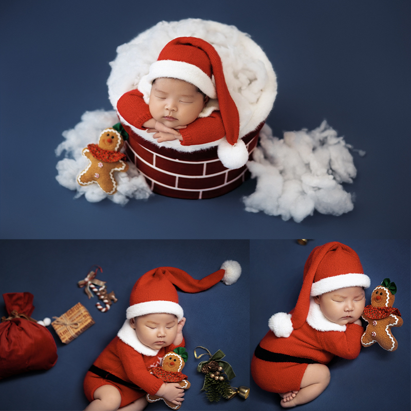 Elf Costume Christmas - Santa Claus Newborn Photo Clothing Baby