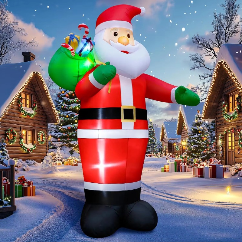 Christmas Lights Outdoor - Customization Santa Claus LED Light Inflatable
