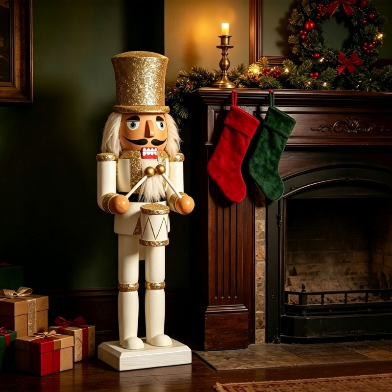 Nutcracker Figurine - Christmas Nutcrackers Figures,Handmade Wooden Soldier Christmas