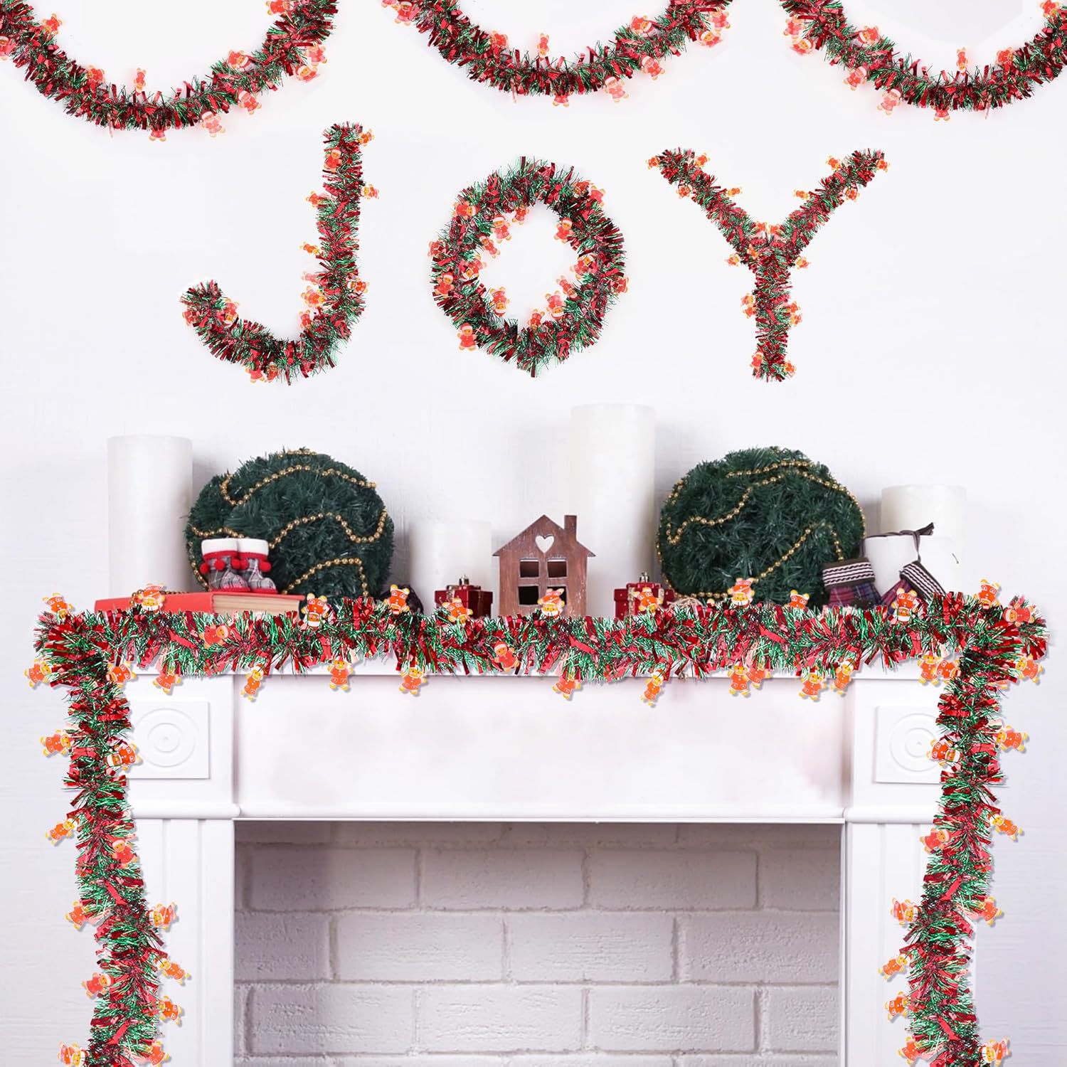 2 Pcs Winter Holiday Snowman M - огляд і ціна Tinsel Garland Decoration