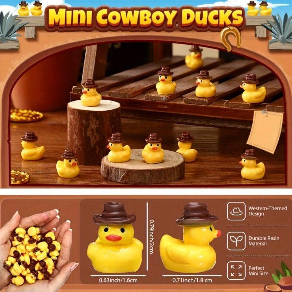 50Pcs Mini Resin Cowboy Ducks  - огляд і ціна Nutcracker Figurine