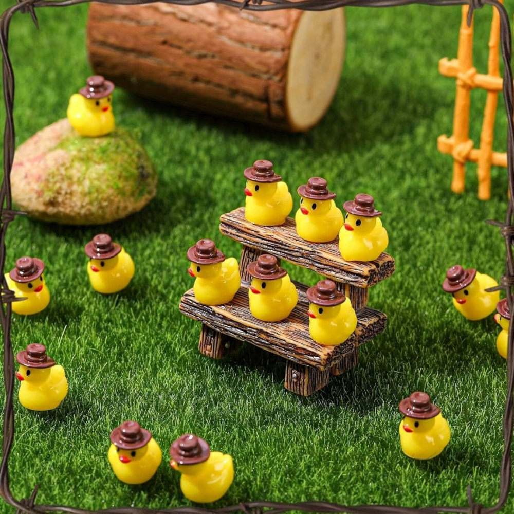 50Pcs Mini Resin Cowboy Ducks  - огляд і ціна Nutcracker Figurine