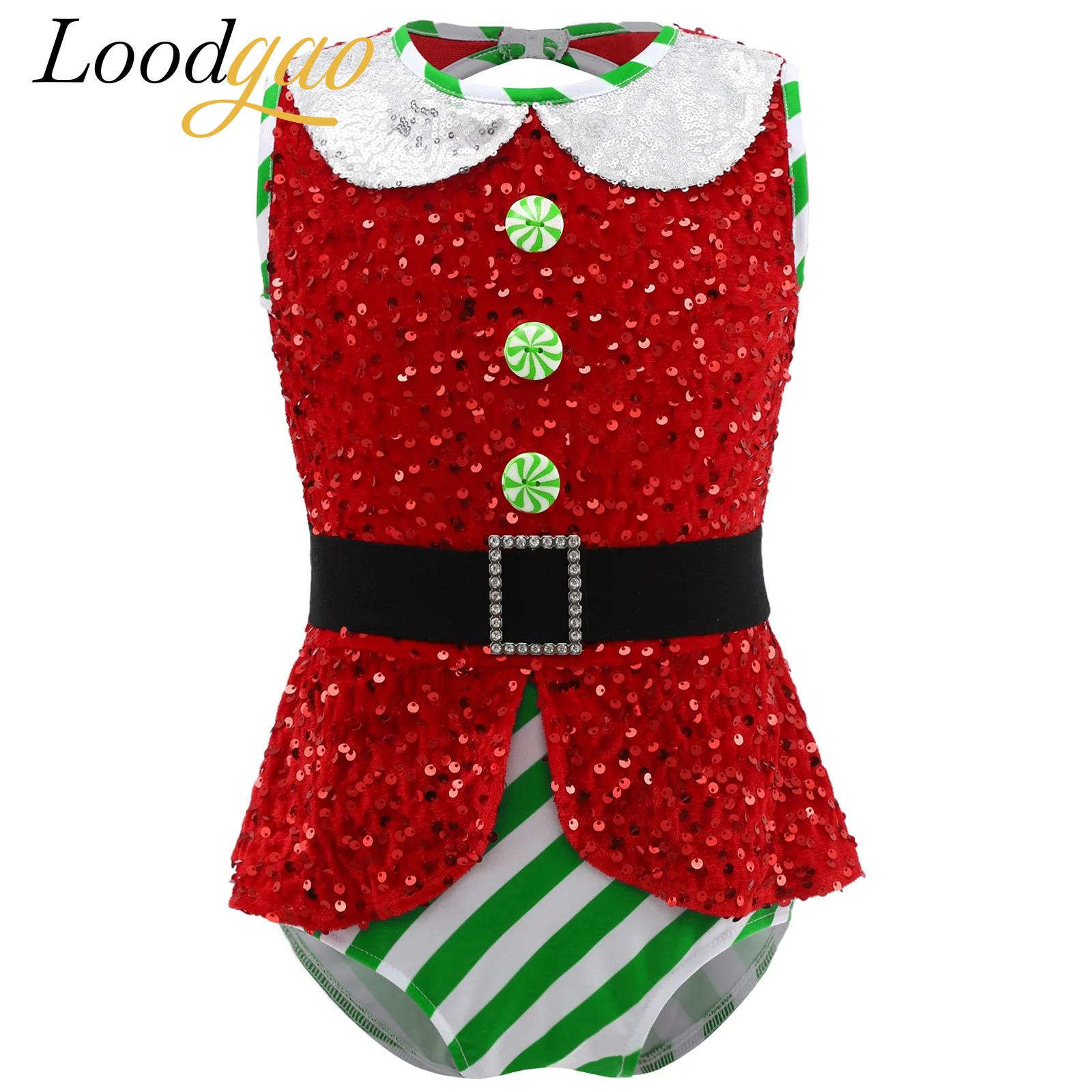 2025 Girls Christmas Leotard E - огляд і ціна Elf Costume Christmas