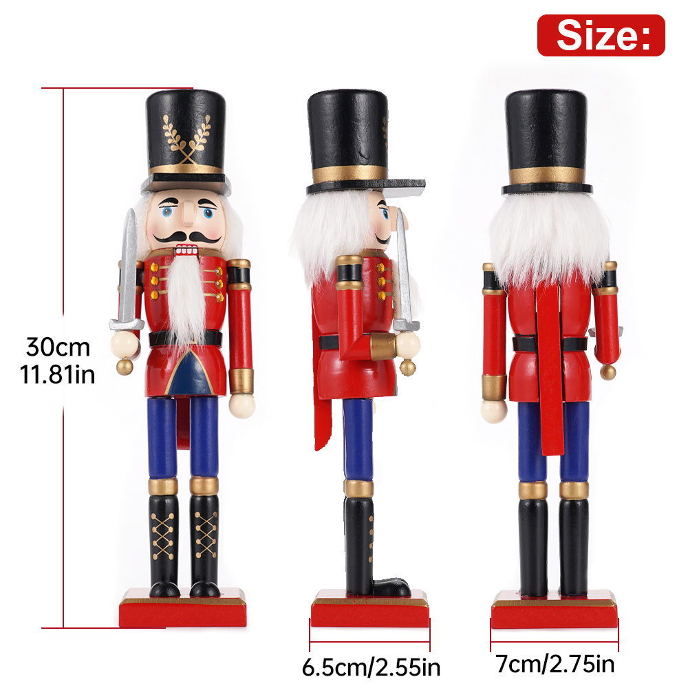 30cm Wooden Nutcracker Ornamen - огляд і ціна Nutcracker Figurine