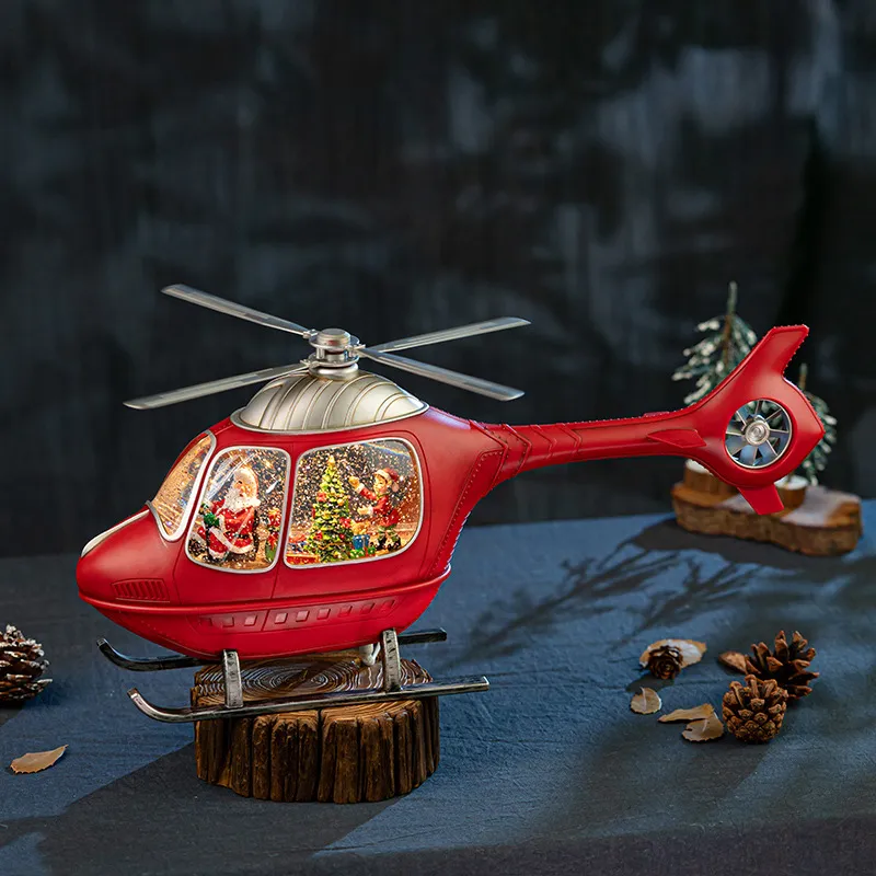 Rotating Helicopter Music Box  - огляд і ціна Snow Globe Musical