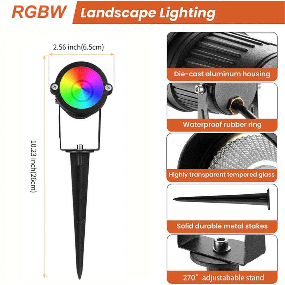 RGBW Landscape Lighting 10W wi - огляд і ціна Christmas Lights Outdoor