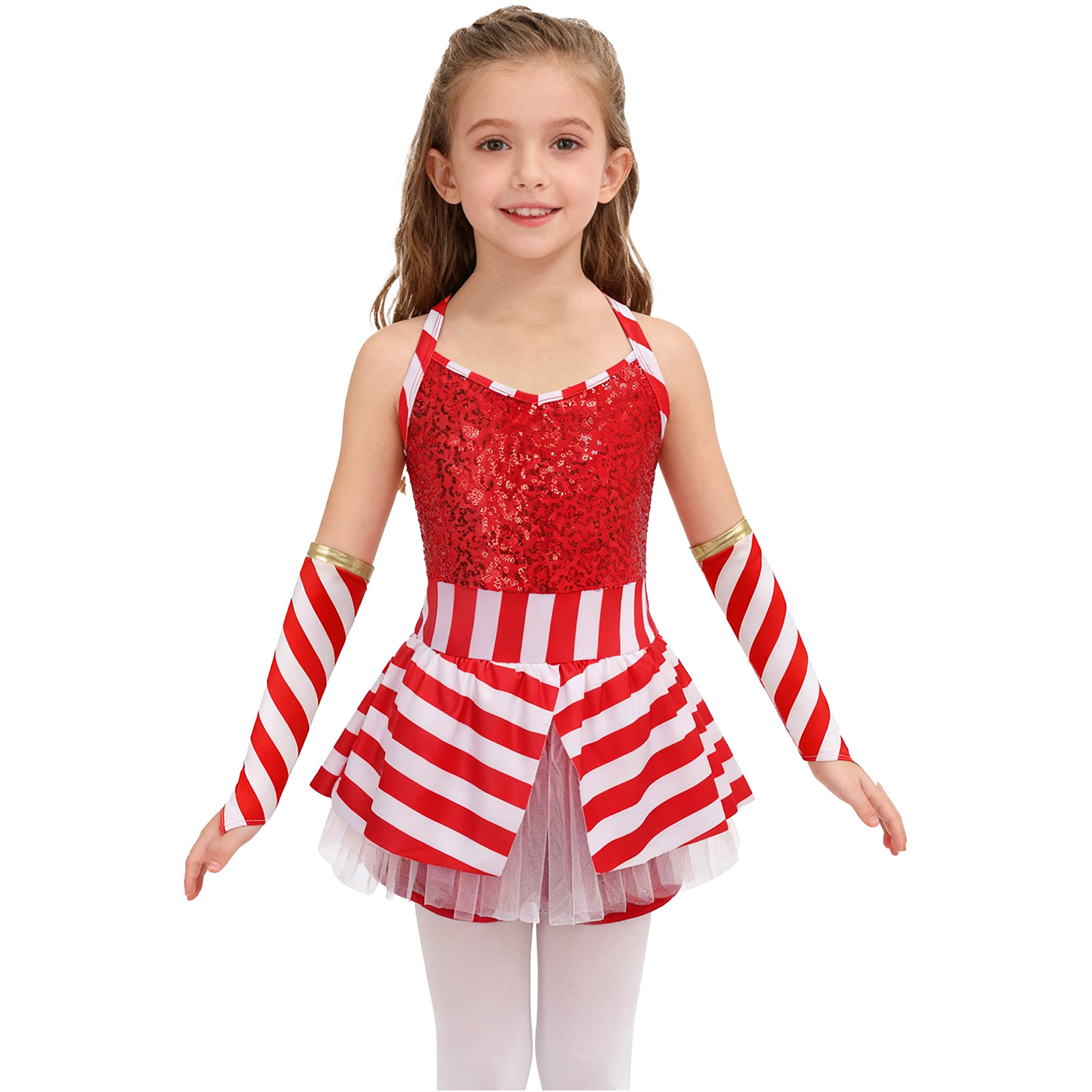 Girls Christmas Candy Cane Dan - огляд і ціна Elf Costume Christmas