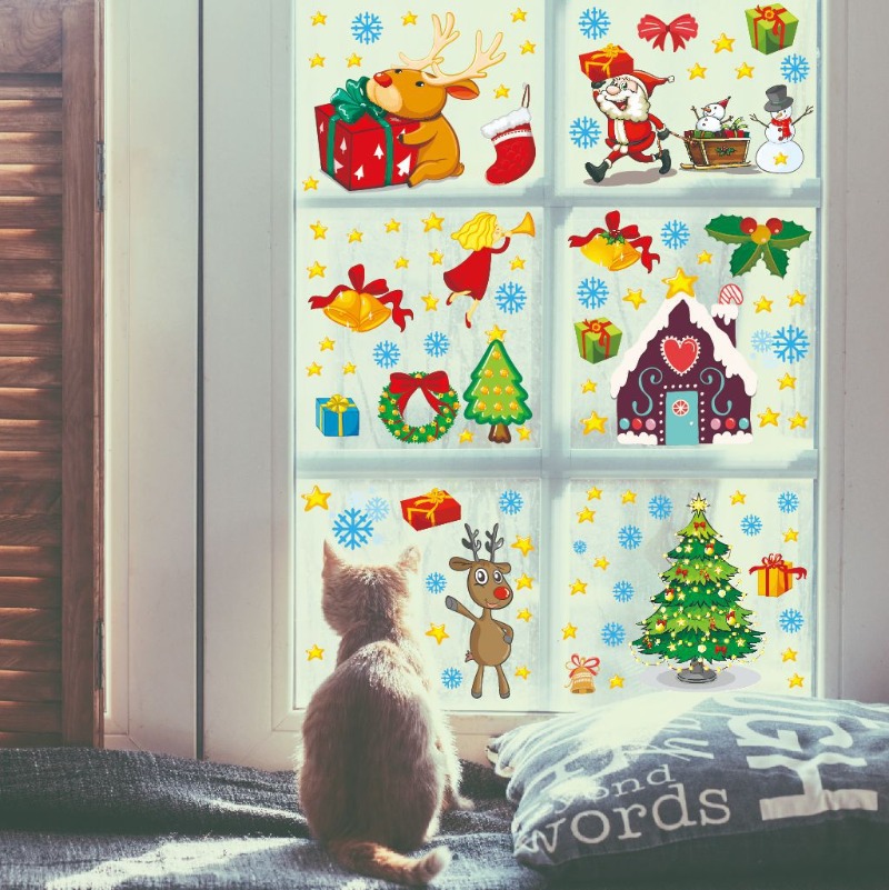 4pcs PVC Christmas Snowflake W - огляд і ціна Snowflake Window Decal