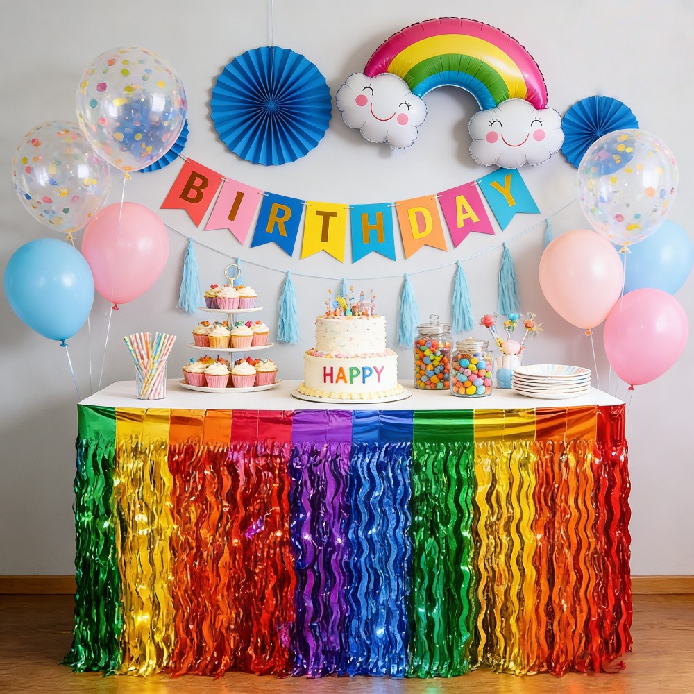 2Pack Rainbow Wavy Metallic Ti - огляд і ціна Tinsel Garland Decoration
